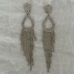 Vintage rhinestone clip earrings